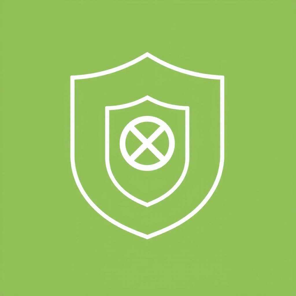 Εικονίδιο ασπίδας με ένα σημάδι απαγόρευσης, που συμβολίζει τον περιορισμό ευθύνης