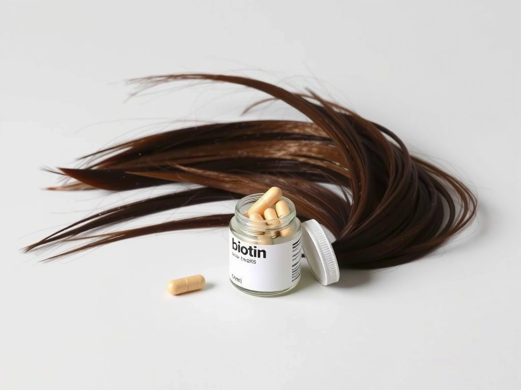 Biotin supplements and healthy hair strands