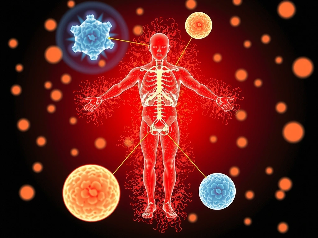 Concept image showing metabolic pathways and energy production, abstract and dynamic.