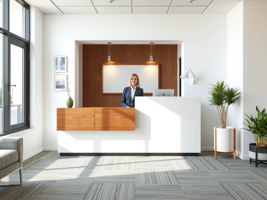 Image of a professional, welcoming office or reception area
